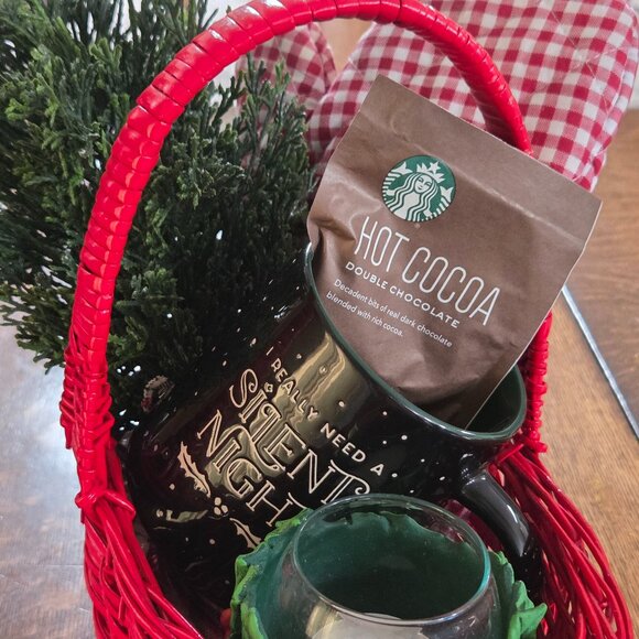 I Really Need a Silent Night Red Wicker Basket Bundle - Picture 3 of 13